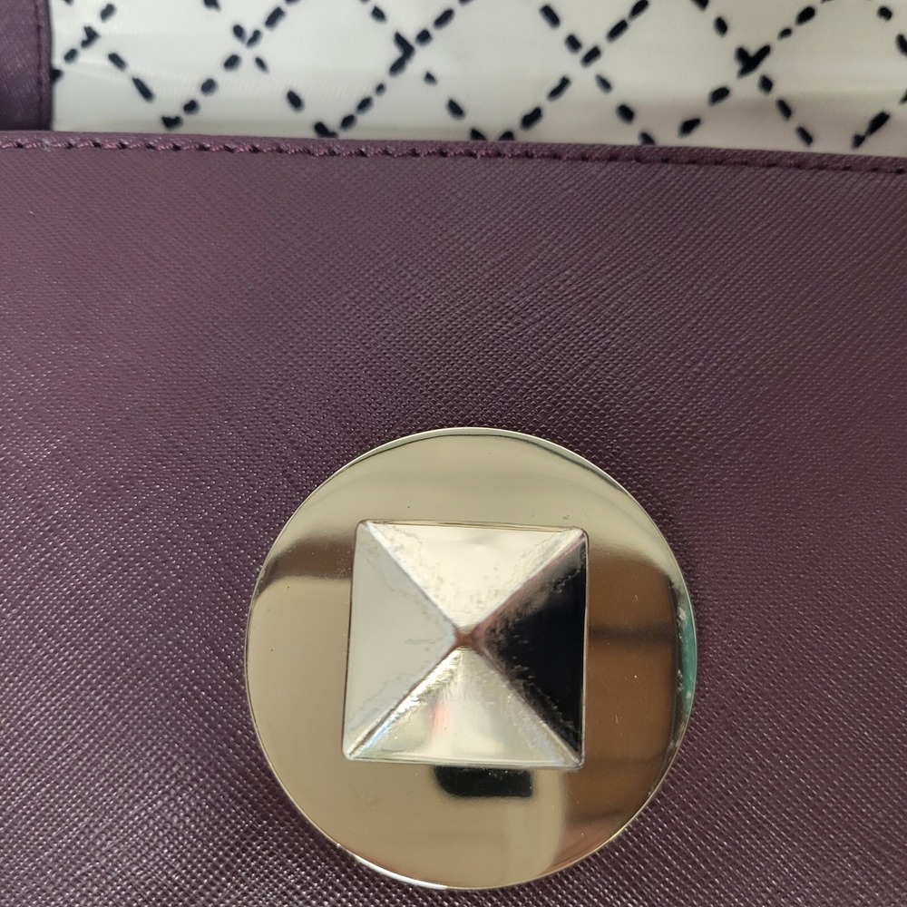 Kate Spade Newbury Lane Sally Turn Lock Crossbody Purse Saffiano Leather Plum - Picture 12 of 16
